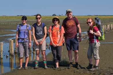 Team members at the Wadden Sea